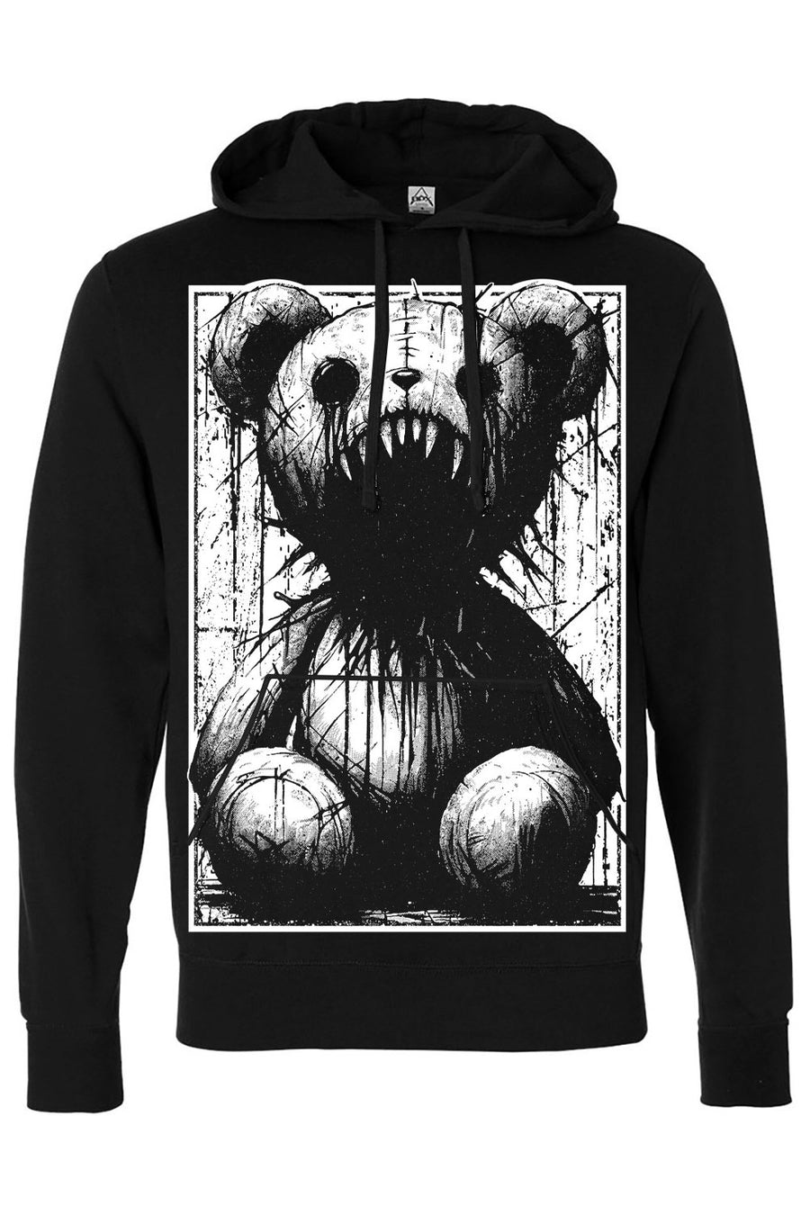heavy metal teddy bear funny goth hoodie jacket