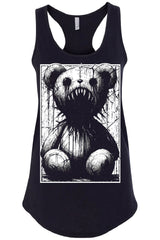 funny goth heavy metal teddy bear t-shirt