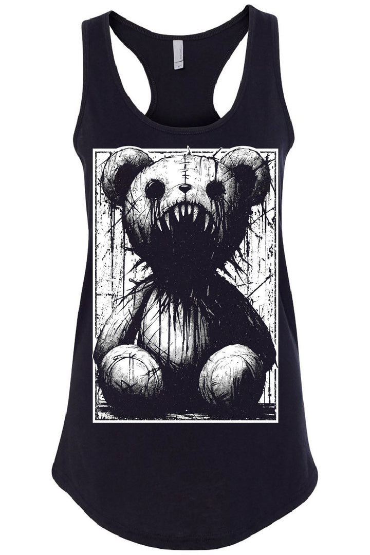 funny goth heavy metal teddy bear t-shirt