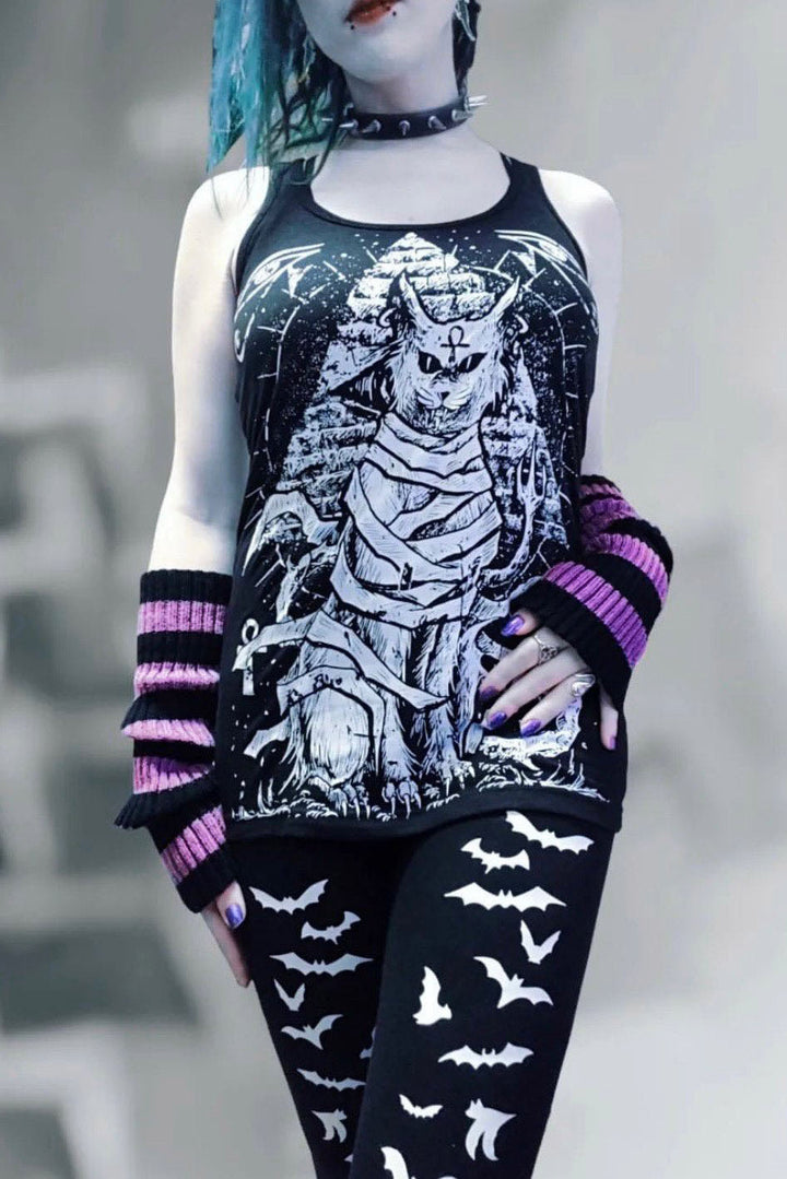 Dead Violets Striped Leg Warmers [Black/Purple]