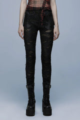 Dear Diary Distressed Leggings - womens bottoms - VampireFreaks - Punk Rave