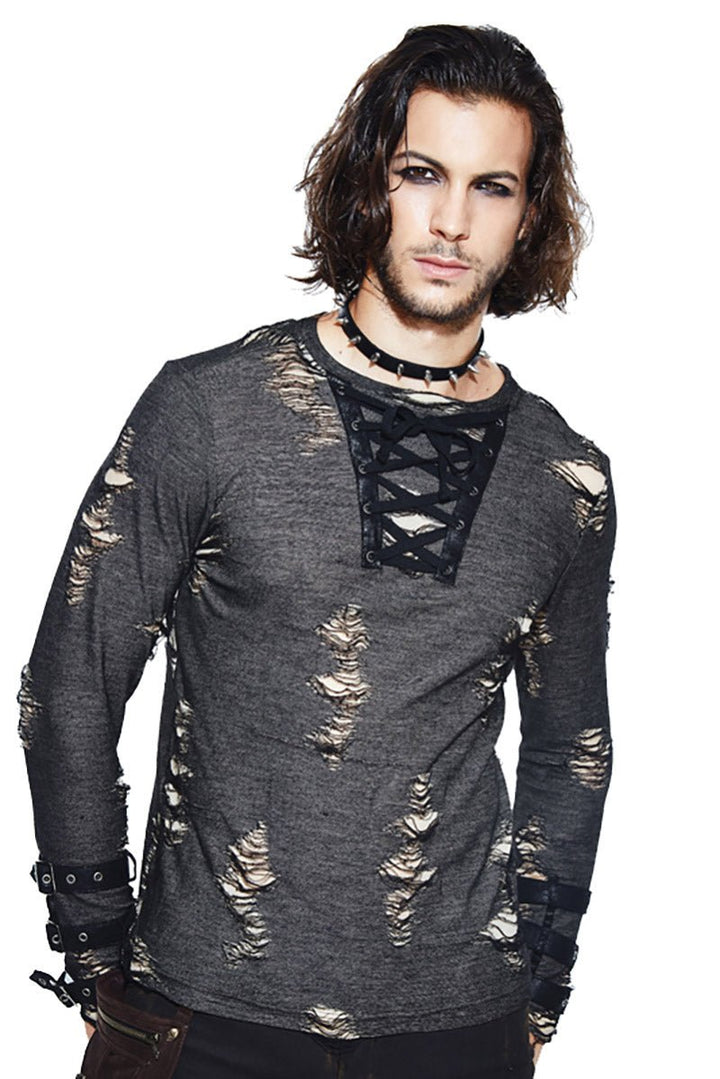 Death Blade Shredded Top - mens tops - VampireFreaks - Devil Fashion