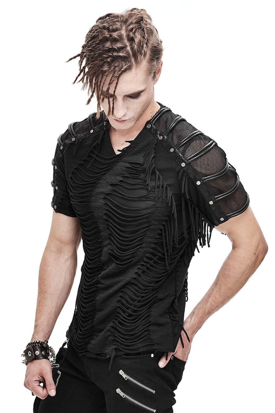 Death Defied Distressed Shirt - mens tops - VampireFreaks - Devil Fashion