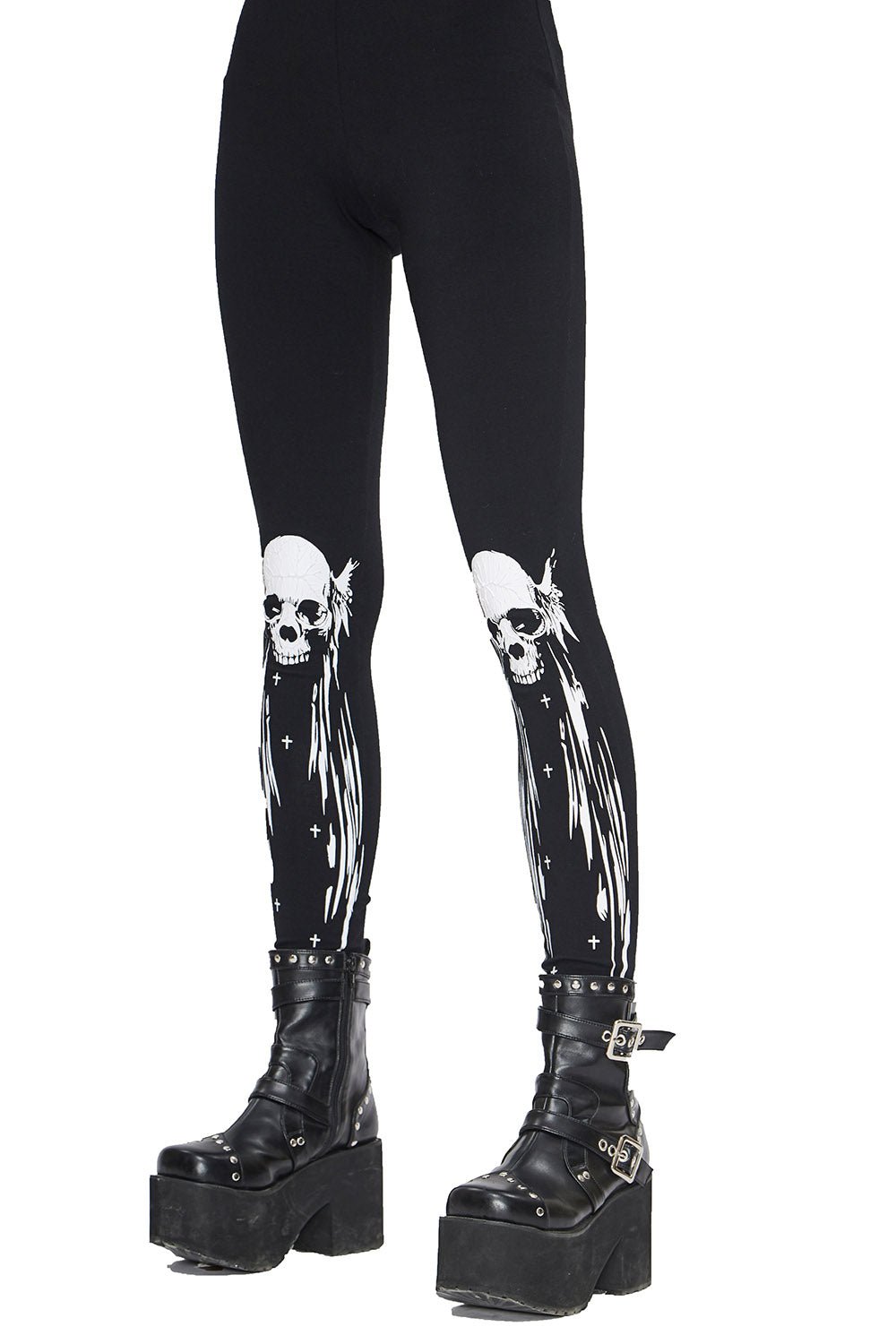 Death is Fleeting Leggings - womens bottoms - VampireFreaks - Devil Fashion