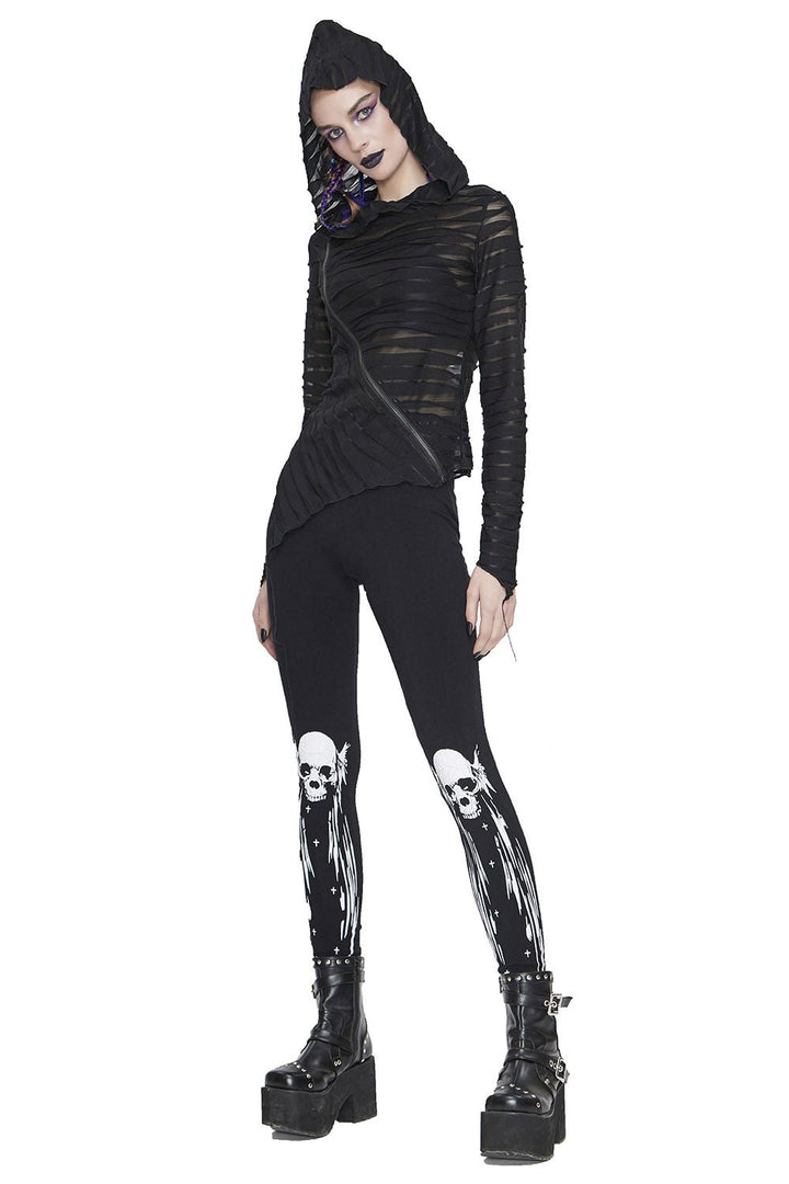 Death is Fleeting Leggings - womens bottoms - VampireFreaks - Devil Fashion