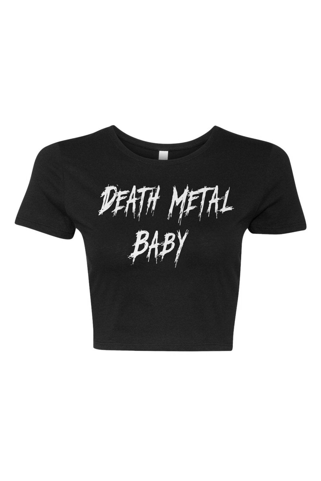 Death Metal Baby Crop Top - womens graphic tees - VampireFreaks - VampireFreaks