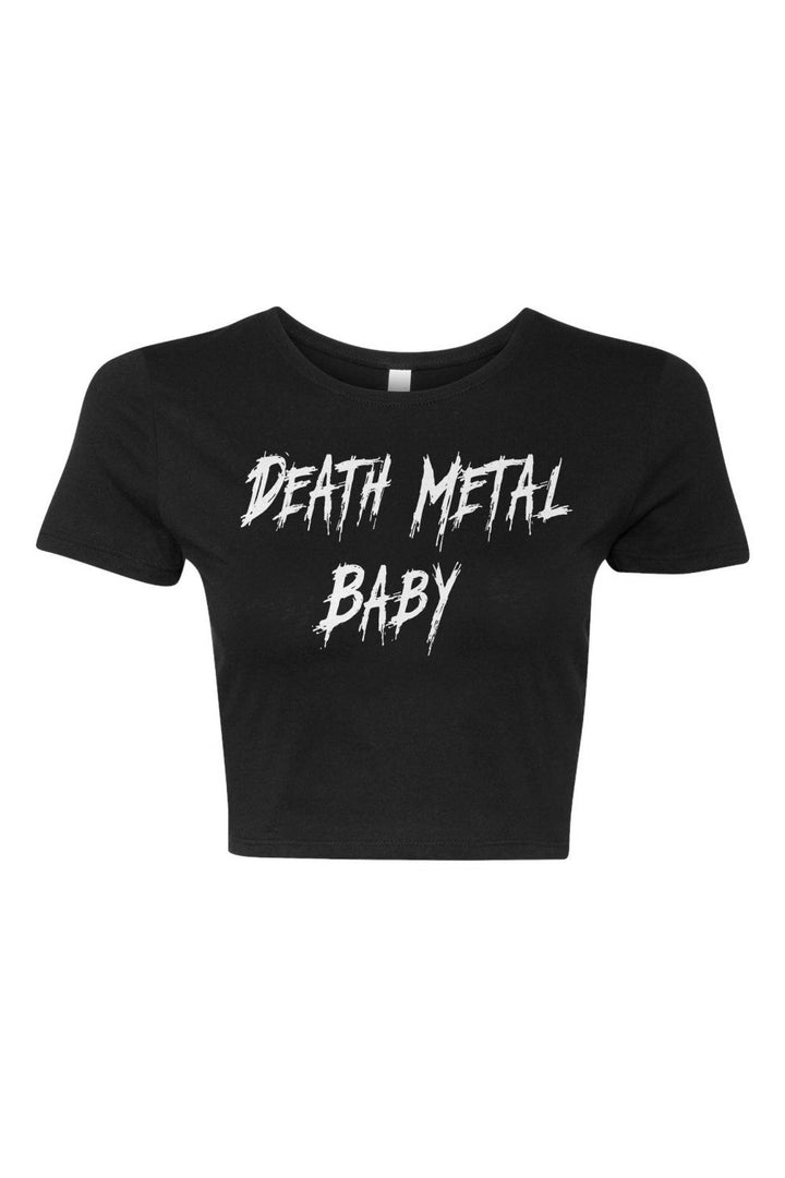 Death Metal Baby Crop Top - womens graphic tees - VampireFreaks - VampireFreaks