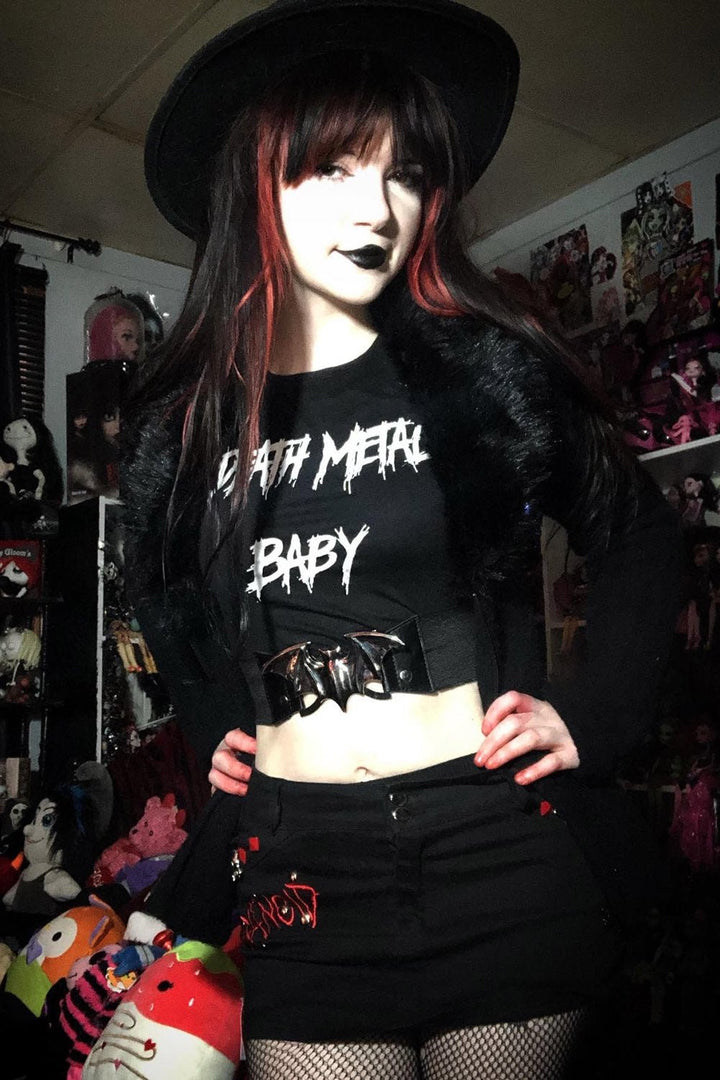 Death Metal Baby Crop Top - womens graphic tees - VampireFreaks - VampireFreaks