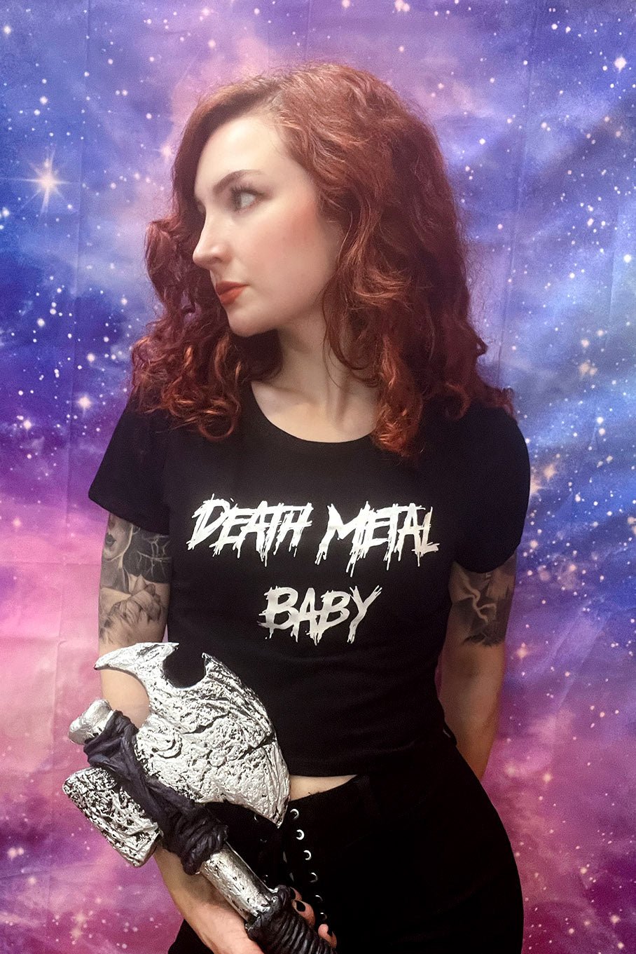 Death Metal Baby Crop Top - womens graphic tees - VampireFreaks - VampireFreaks