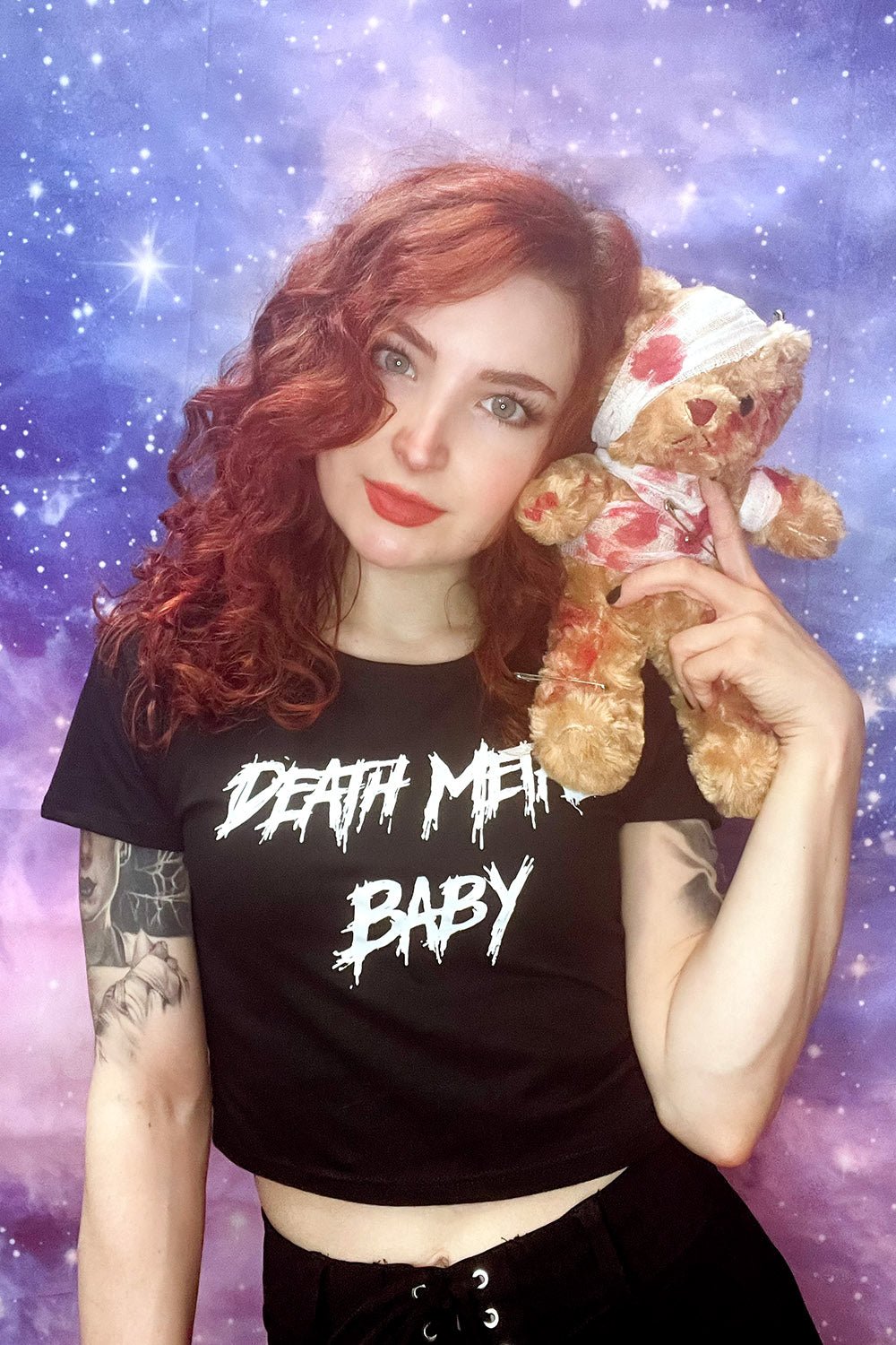 Death Metal Baby Crop Top - womens graphic tees - VampireFreaks - VampireFreaks