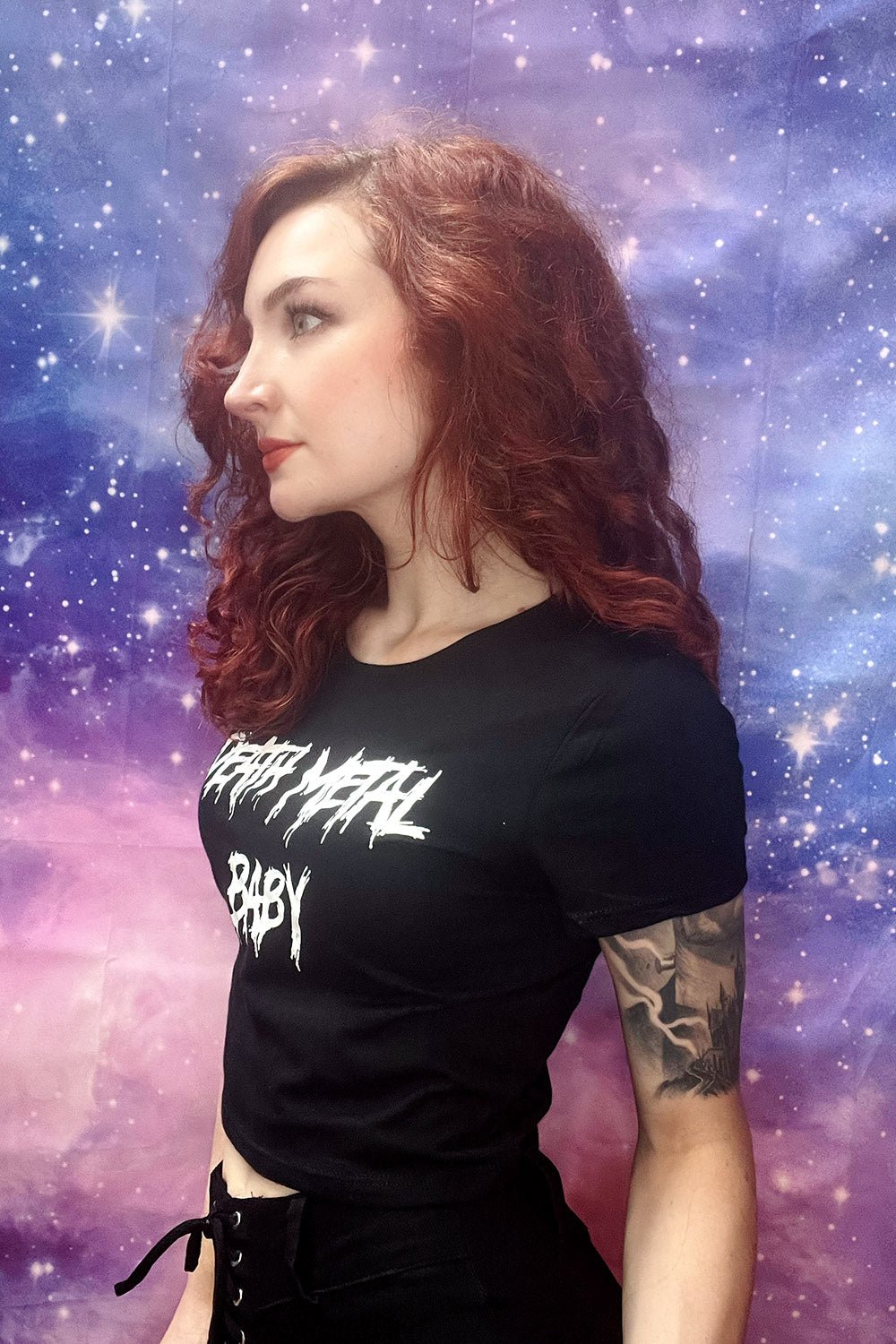 Death Metal Baby Crop Top - womens graphic tees - VampireFreaks - VampireFreaks