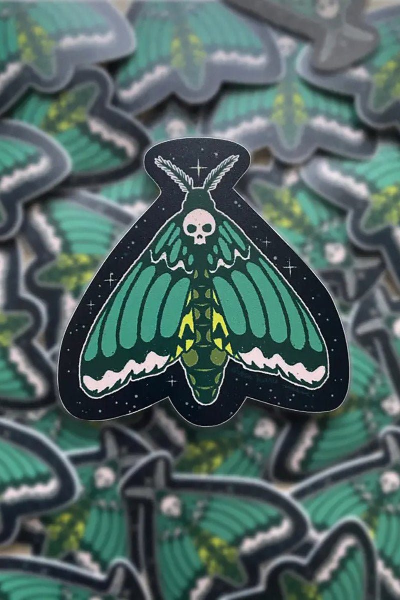 Death Moth Matte Sticker - stationery - VampireFreaks - Elissa Marie Creative