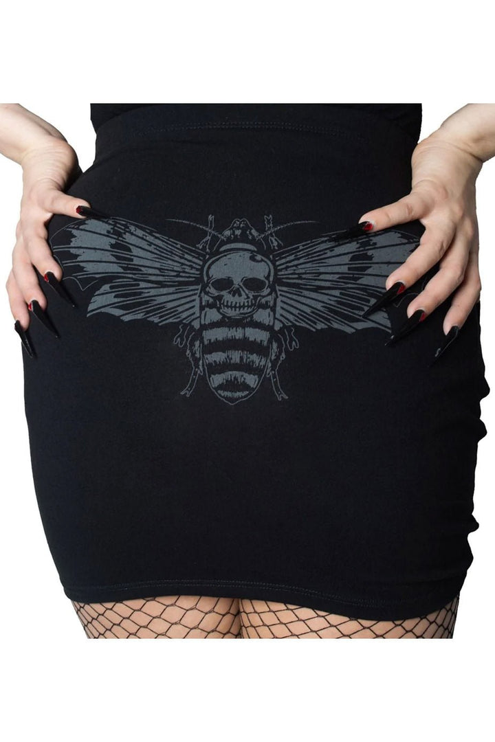 Death Moth Mini Skirt - womens bottoms - VampireFreaks - Kreepsville