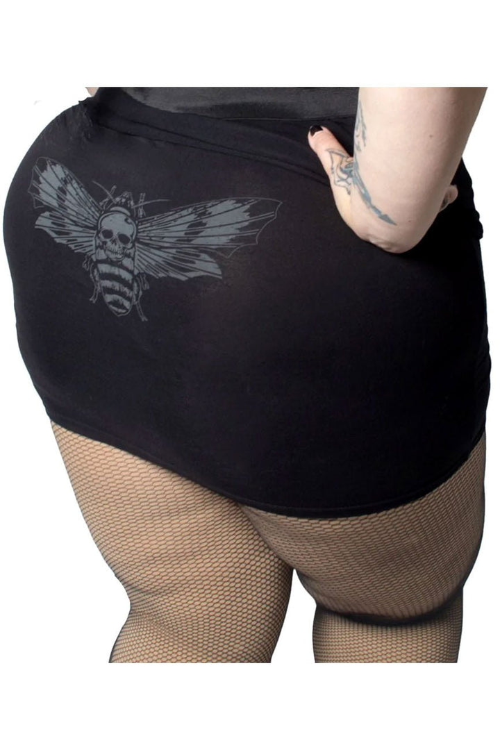 Death Moth Mini Skirt - womens bottoms - VampireFreaks - Kreepsville