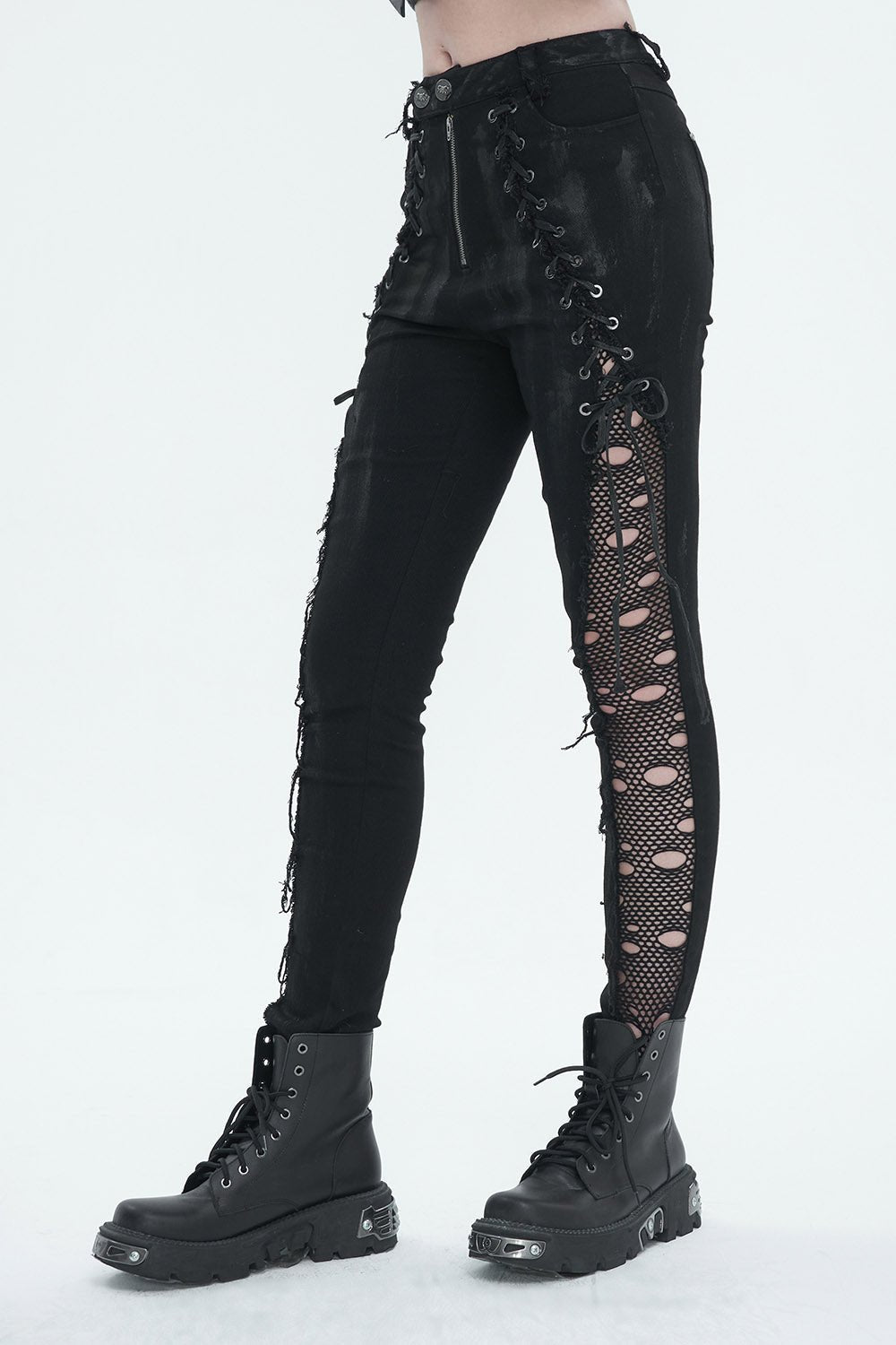 Death Notice Distressed Skinny Jeans