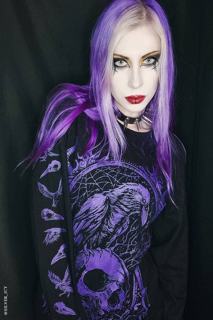 Death Raven T-shirt [PURPLE] - graphic t-shirt - VampireFreaks - VampireFreaks