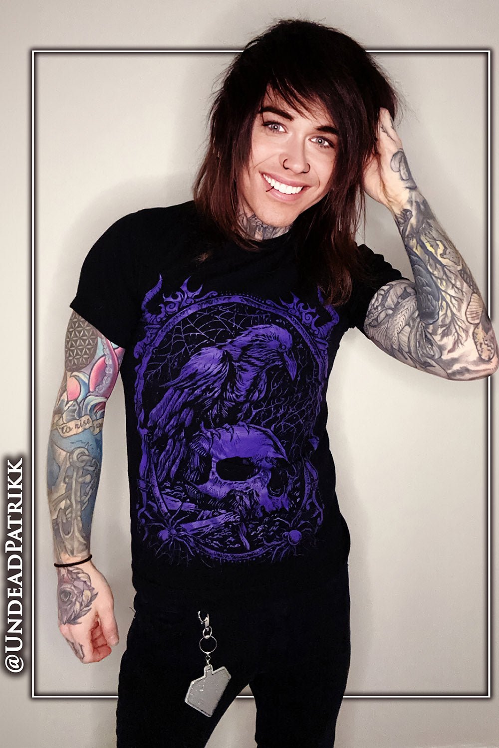 Death Raven T-shirt [PURPLE] - graphic t-shirt - VampireFreaks - VampireFreaks