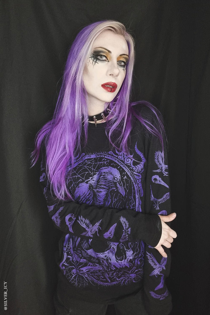 Death Raven T-shirt [PURPLE] - graphic t-shirt - VampireFreaks - VampireFreaks