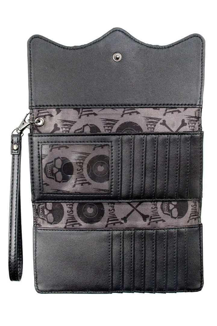 Death Repeat Trifold Wallet - bags & wallets - VampireFreaks - Kreepsville