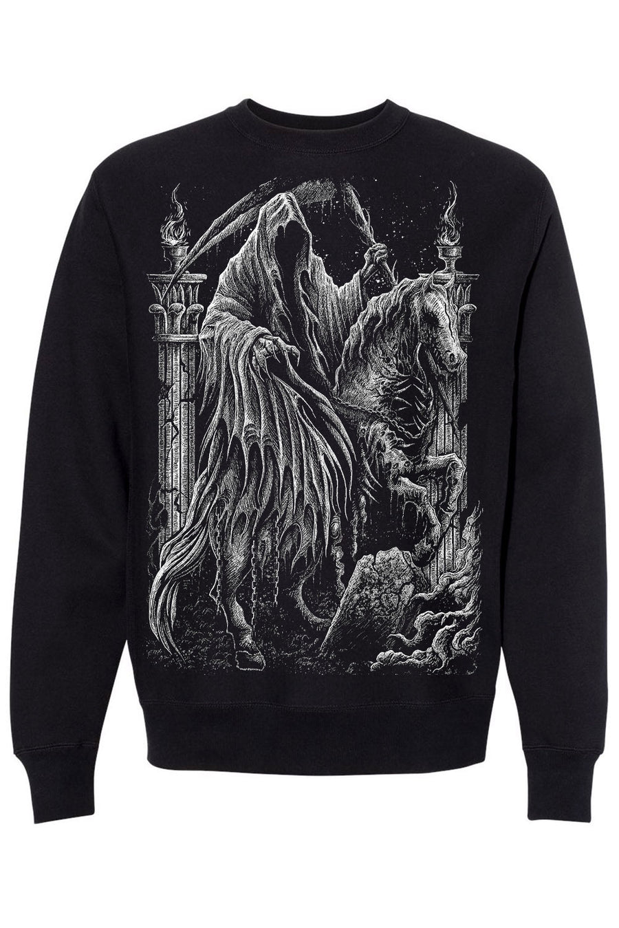 mens heavy grim reaper metal sweatshirt