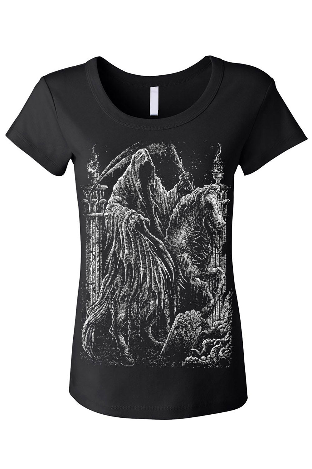 womens grim reaper gothic t-shirt