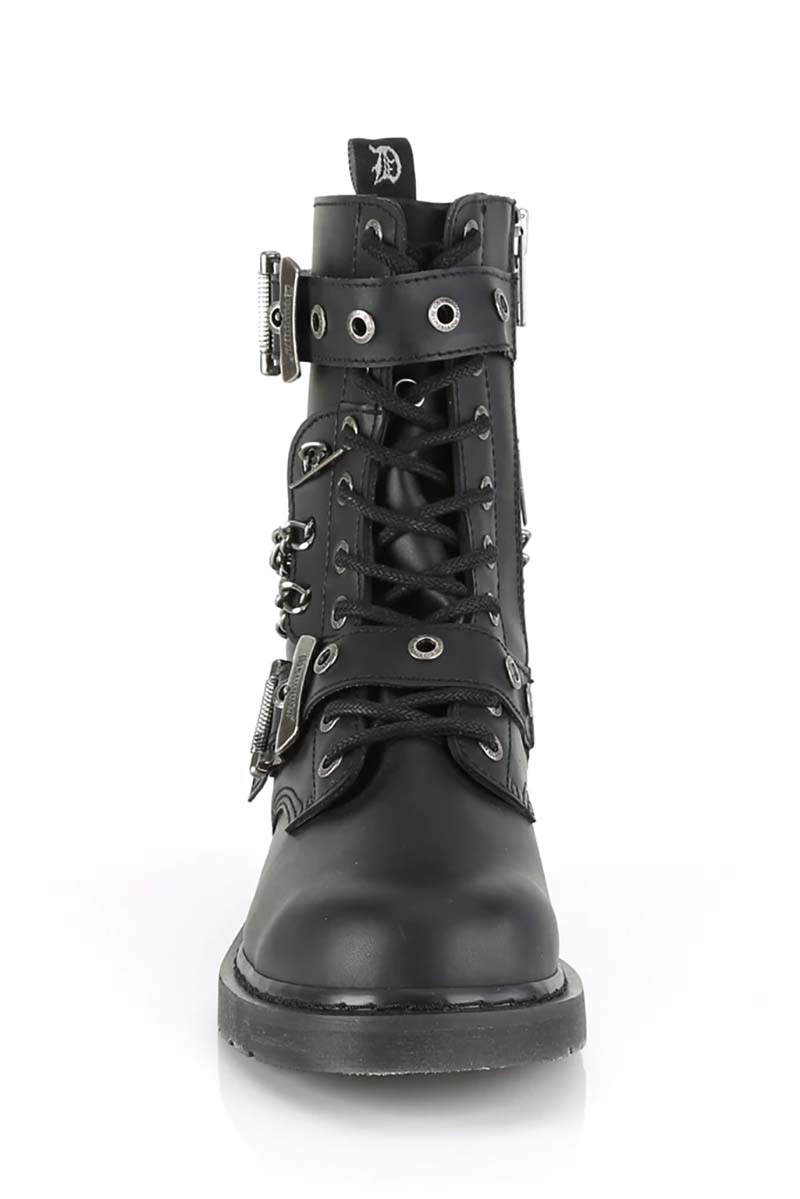 Death Row Combat Boots [Bolt - 250] - mens shoes - VampireFreaks - Demonia