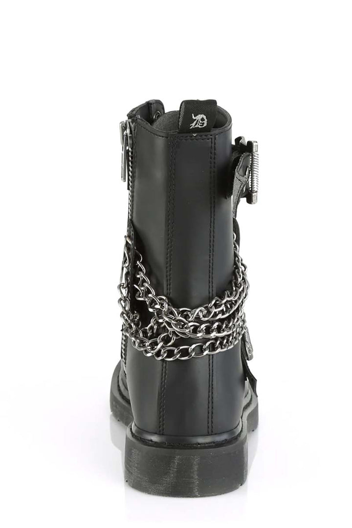 Death Row Combat Boots [Bolt - 250] - mens shoes - VampireFreaks - Demonia