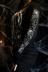 black widow gothic spider long sleeve shirt