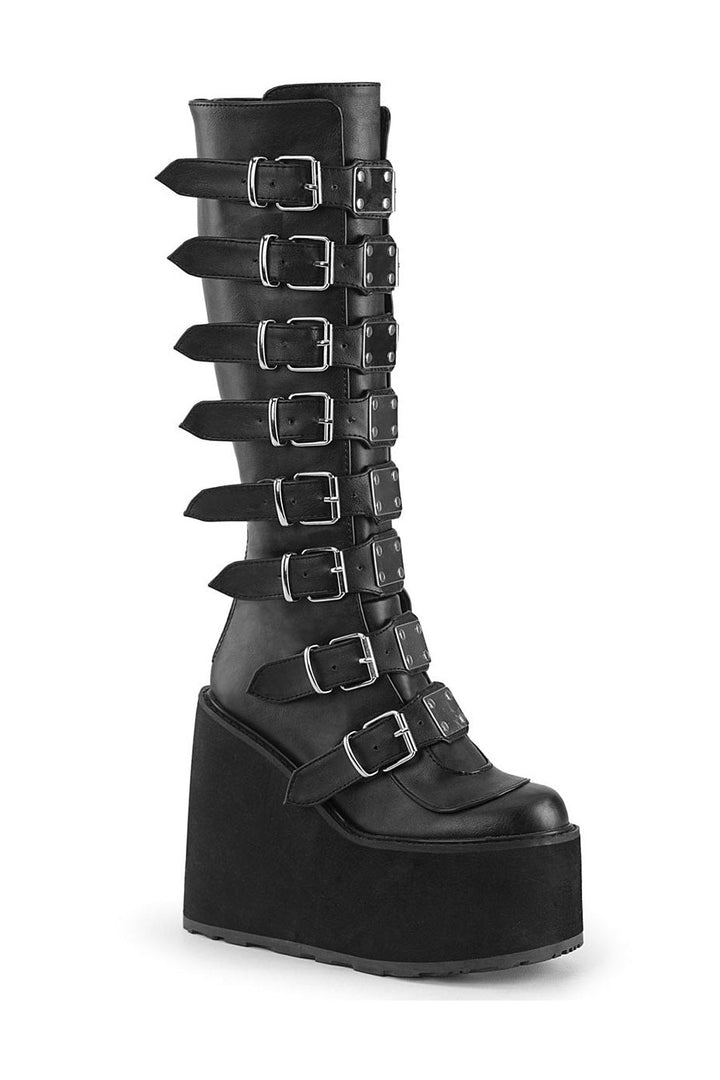 Death Stomp Punk Platform Boots [SWI815/B/PU] - womens shoes - VampireFreaks - Demonia