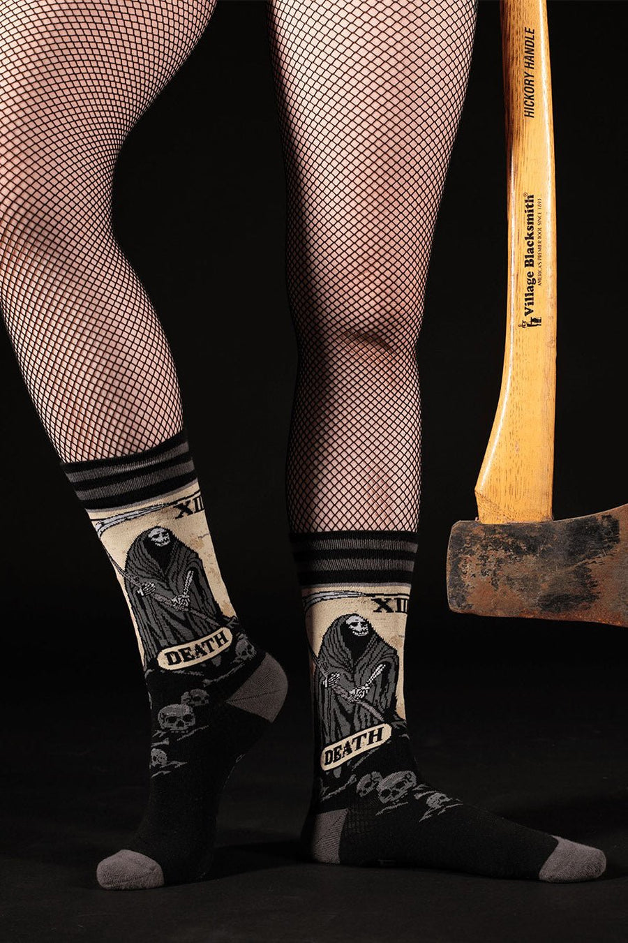 Death Tarot Card Crew Socks - socks & stockings - VampireFreaks - FootClothes