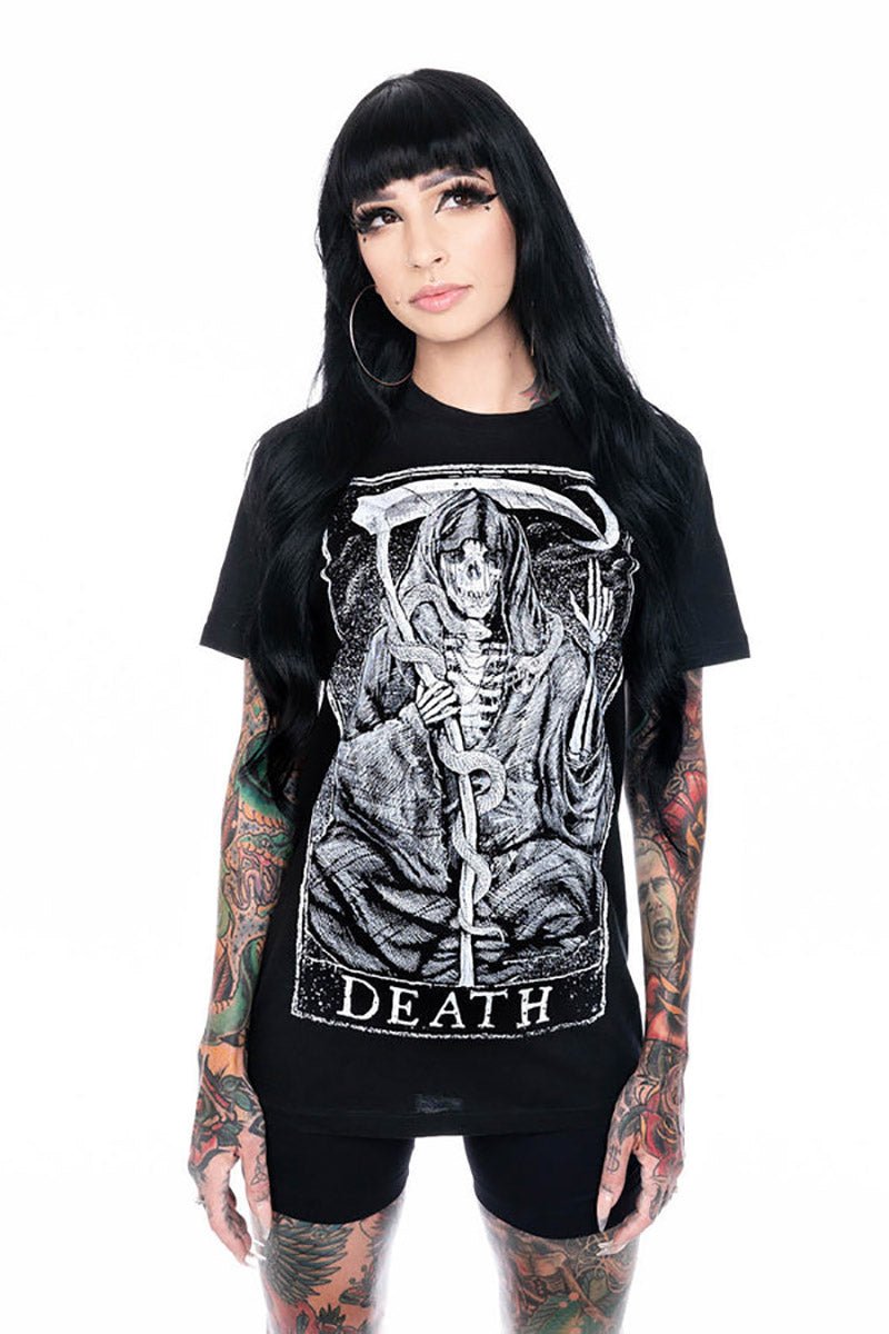 Death Tarot Card T-Shirt - graphic t-shirt - VampireFreaks - Mortus Viventi