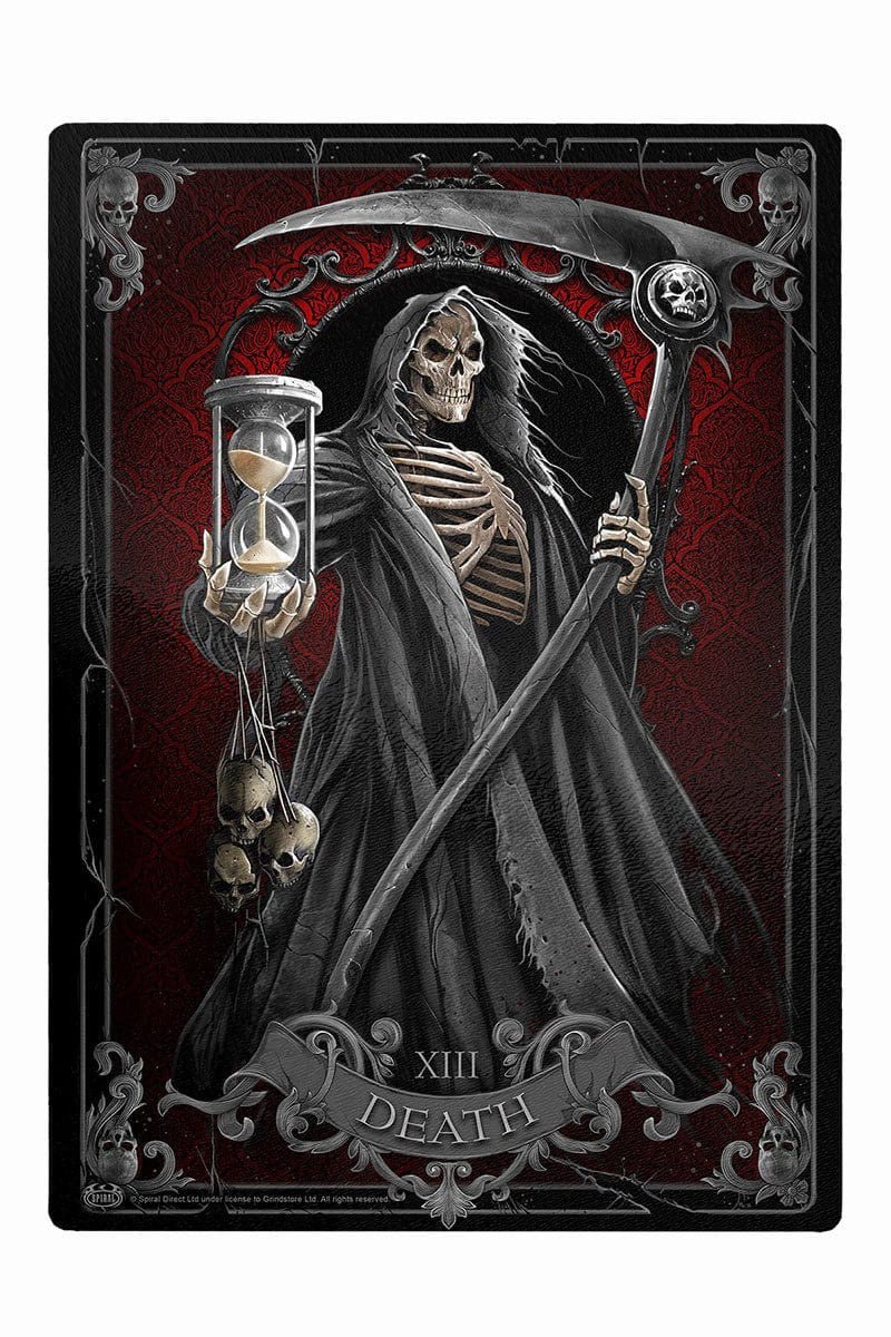 Death Tarot Glass Chopping Board - housewares - VampireFreaks - Spiral