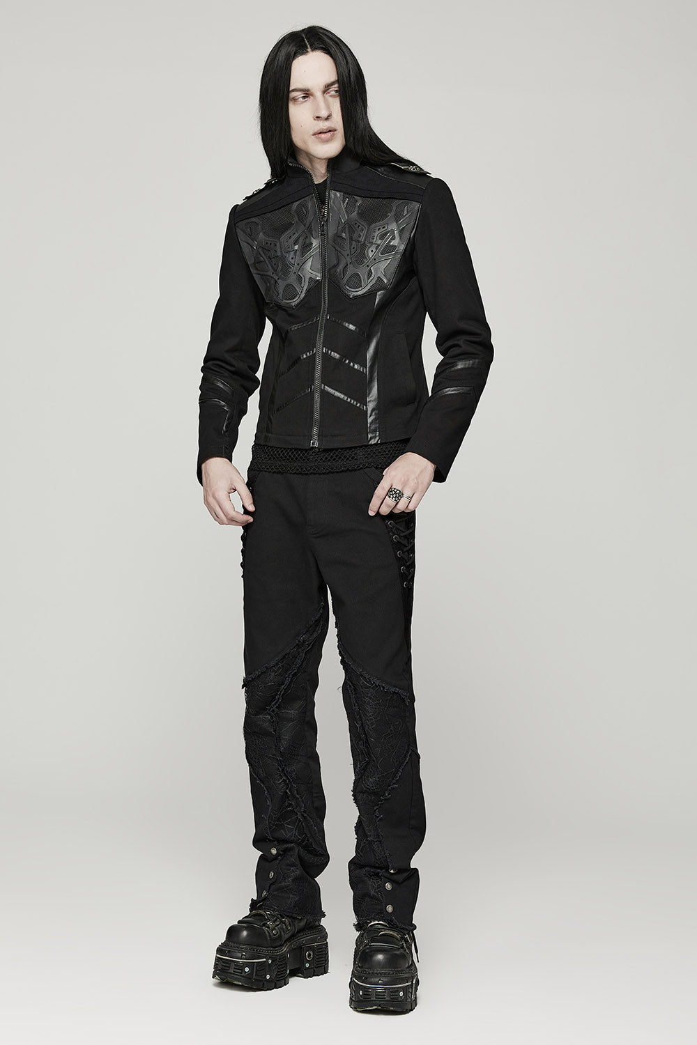 Death Webs Distressed Pants [BLACK] - mens pants - VampireFreaks - Punk Rave