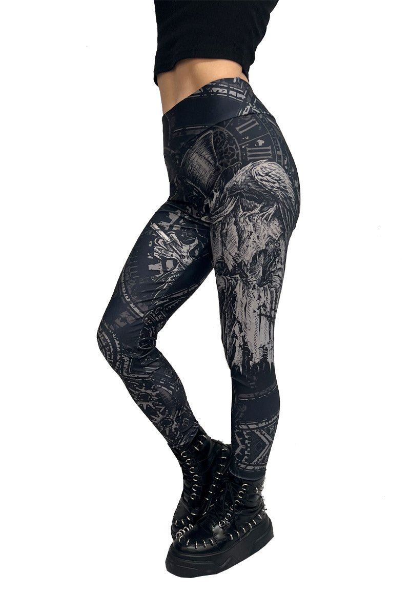 Deathcore Plague Doctor Leggings - womens bottoms - VampireFreaks - VampireFreaks