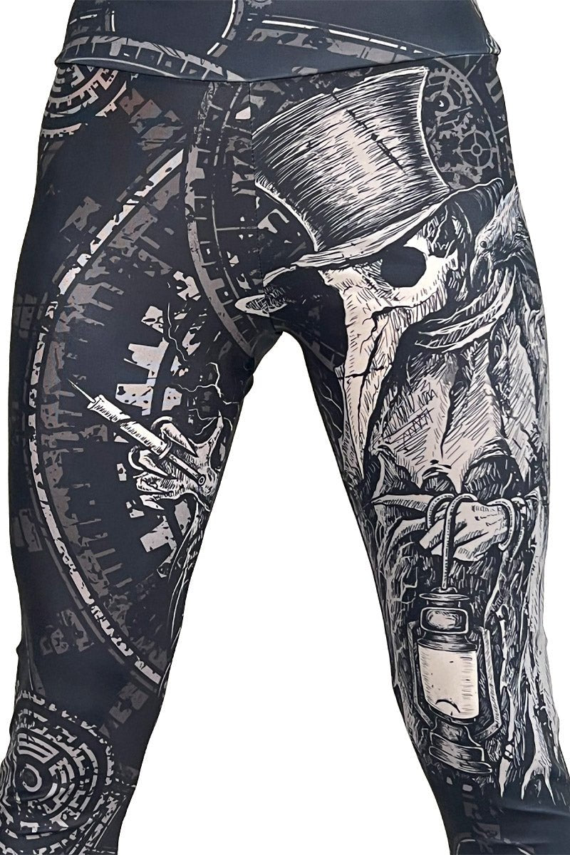 Deathcore Plague Doctor Leggings - womens bottoms - VampireFreaks - VampireFreaks