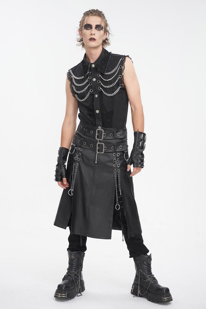 Deathletting Punk Kilt - mens pants - VampireFreaks - Devil Fashion