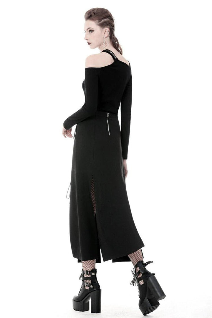 Deathrock Slit Maxi Skirt - skirts - VampireFreaks - Dark In Love