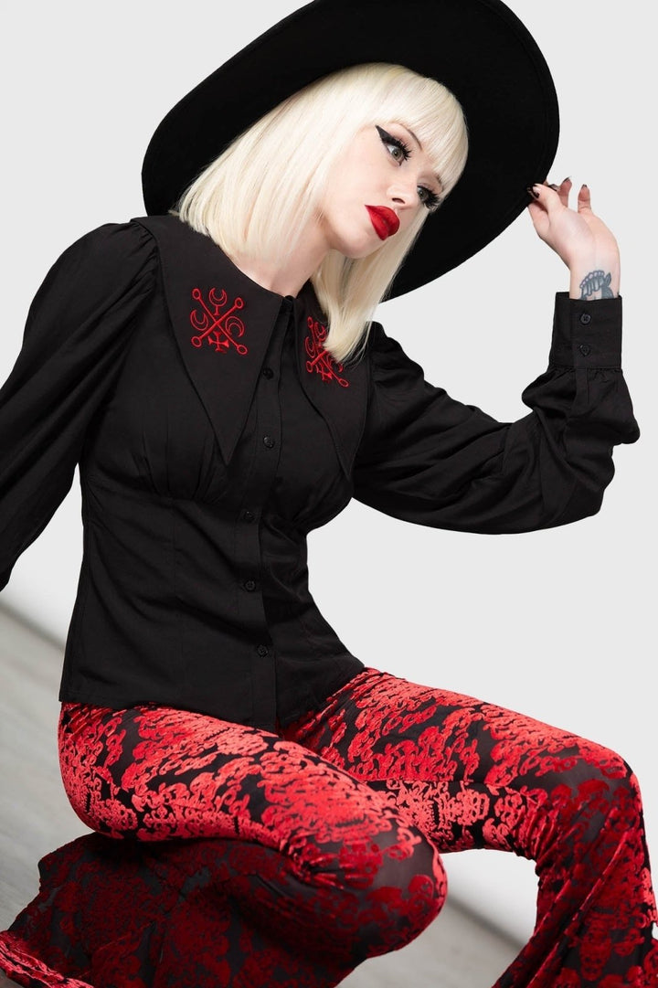 Decerabia Shirt - womens tops - VampireFreaks - Killstar