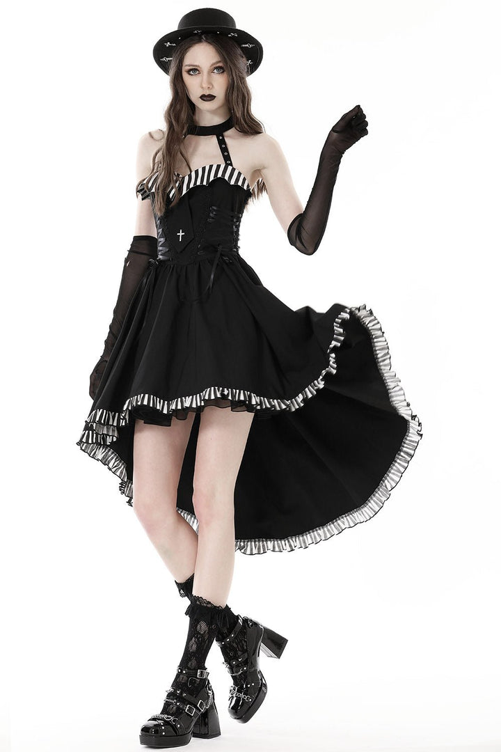 Deetz Striped Swing Dress - dresses - VampireFreaks - Dark In Love