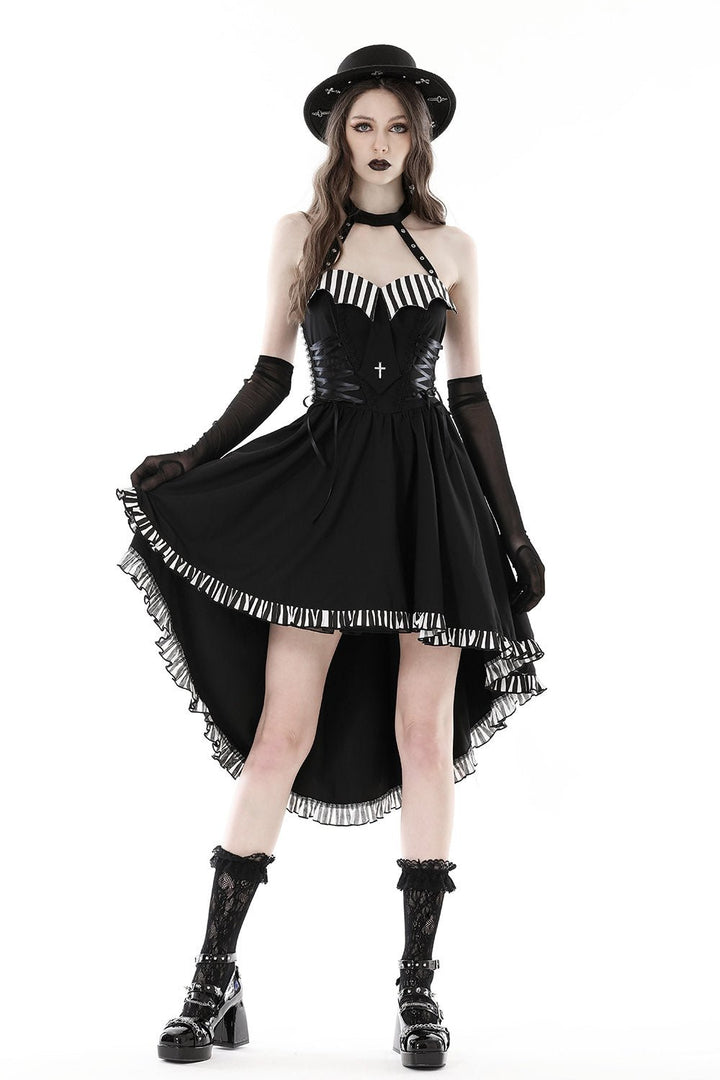 Deetz Striped Swing Dress - dresses - VampireFreaks - Dark In Love