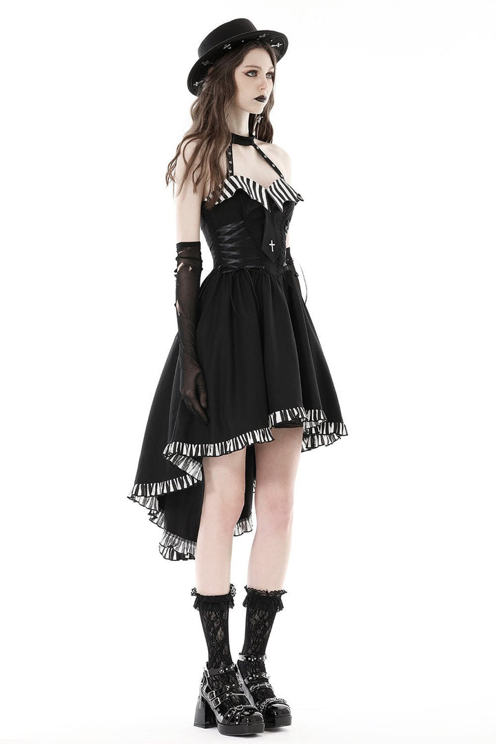 Deetz Striped Swing Dress - dresses - VampireFreaks - Dark In Love