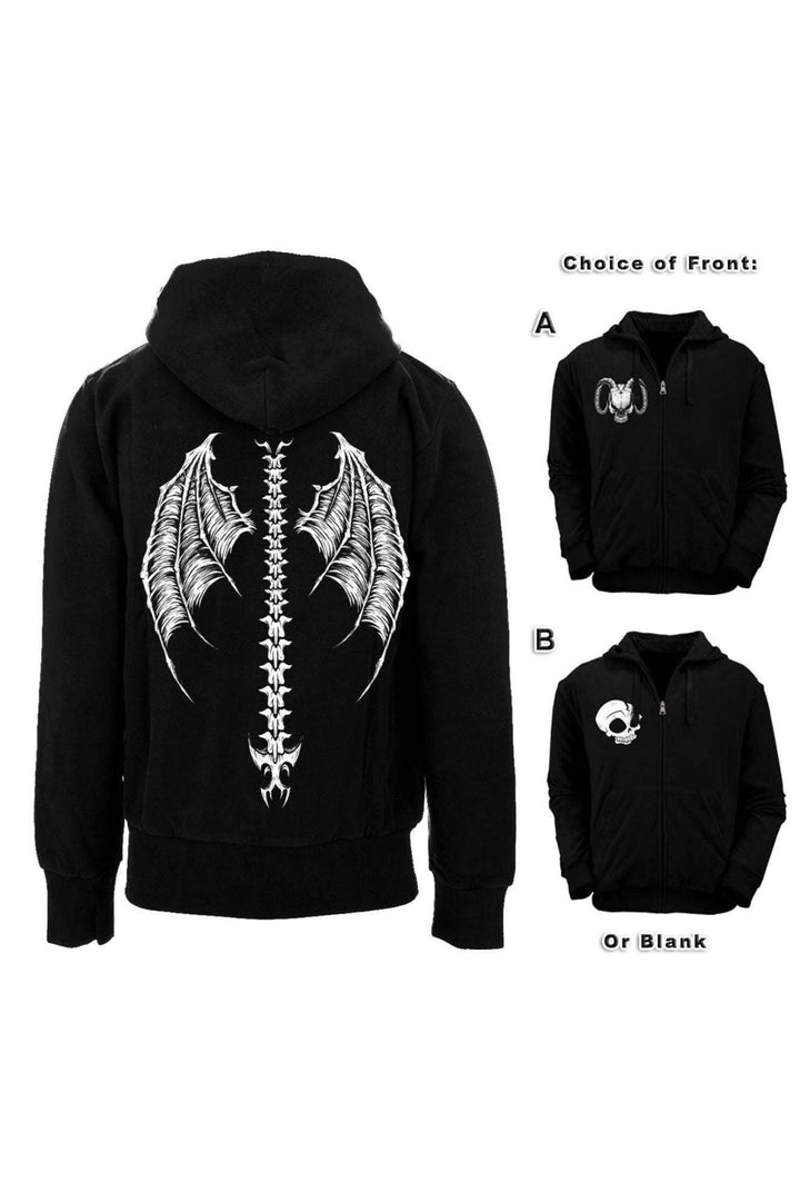 Demon Wings Hoodie [Zipper or Pullover] - mens outerwear - VampireFreaks - VampireFreaks