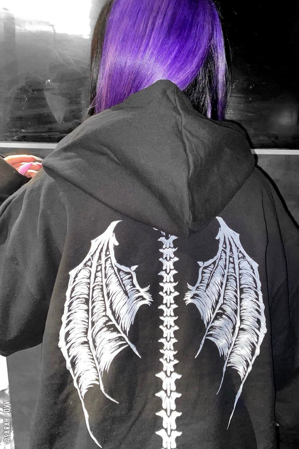 Demon Wings Hoodie [Zipper or Pullover] - mens outerwear - VampireFreaks - VampireFreaks