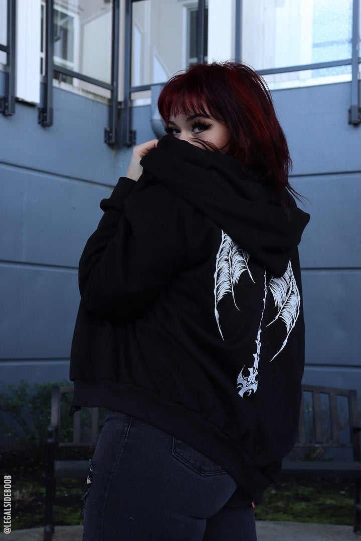 Demon Wings Hoodie [Zipper or Pullover] - mens outerwear - VampireFreaks - VampireFreaks