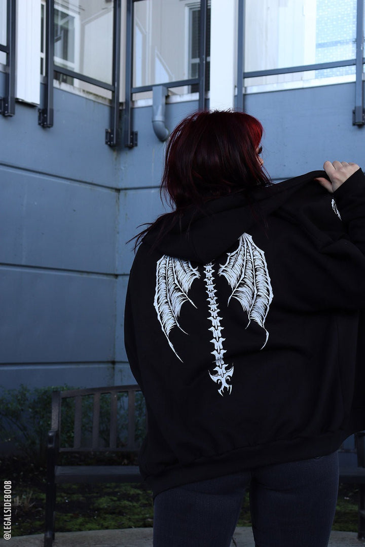 Demon Wings Hoodie [Zipper or Pullover] - mens outerwear - VampireFreaks - VampireFreaks