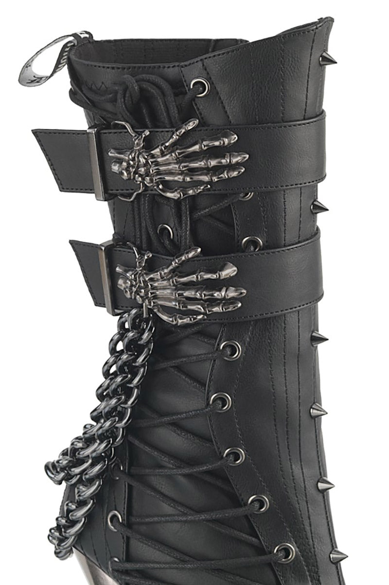 skeleton had buckle boots