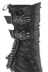 skeleton had buckle boots