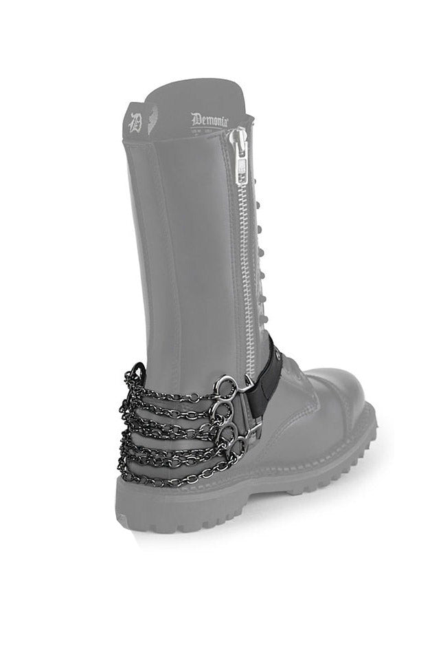 Demonia Chain Boot Harness [PAIR] - mens shoes - VampireFreaks - Demonia