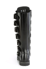 demonia buckled unisex genuine leather gothic buckled knee high boots