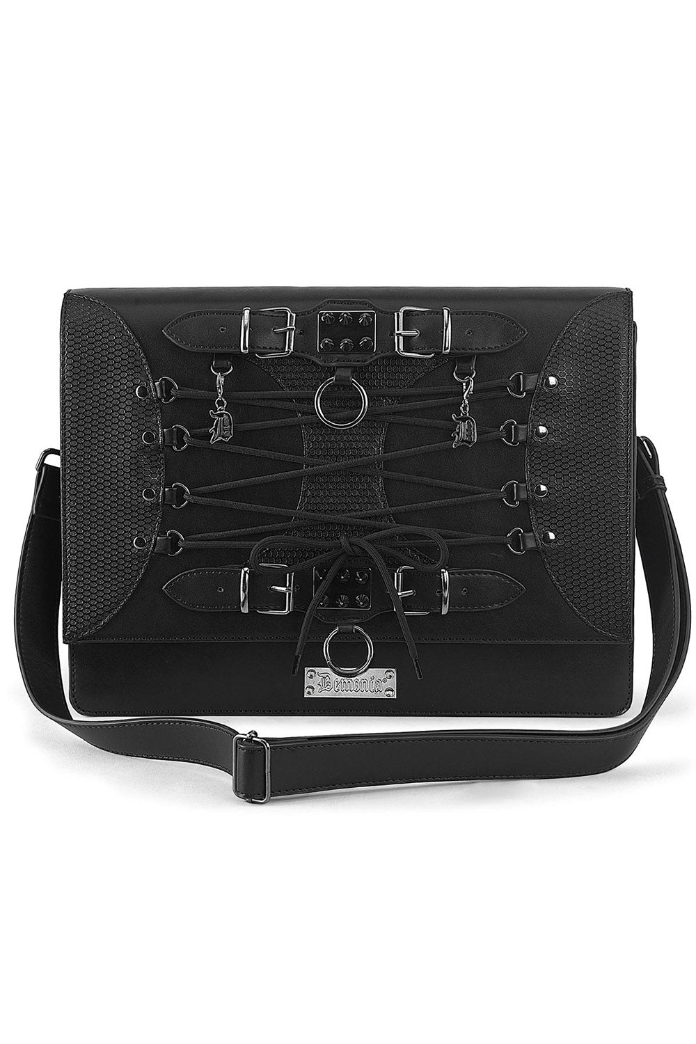 Demonia Punk O - Ring Crossbody Bag - bags & wallets - VampireFreaks - Demonia